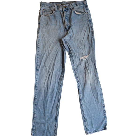 Carhartt Other - Carhartt B160 Relaxed Fit Jeans Light Wash Denim Mens 34x36 Distressed Workwear